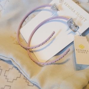 Lilac Kendra Scott Val Hoops